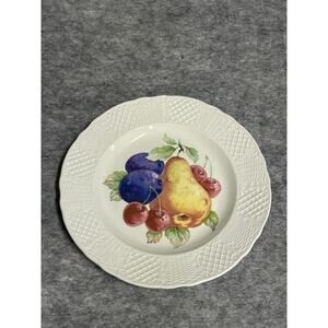 Simpsons Marlborough Old English Ironstone Salad Plate Peach Blueberry‎ Cherry